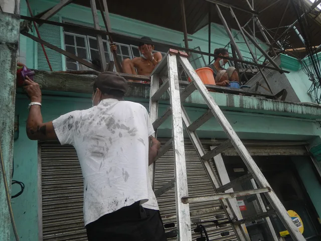 Window cleaners-washers at maintenance work with aluminum step ladders Housekeeping Maintenance (technical) Window cleaner Domestic worker Cleaning Commercial cleaning Cleaning tools. Window cleaning bookkeeping: job records and cash flow