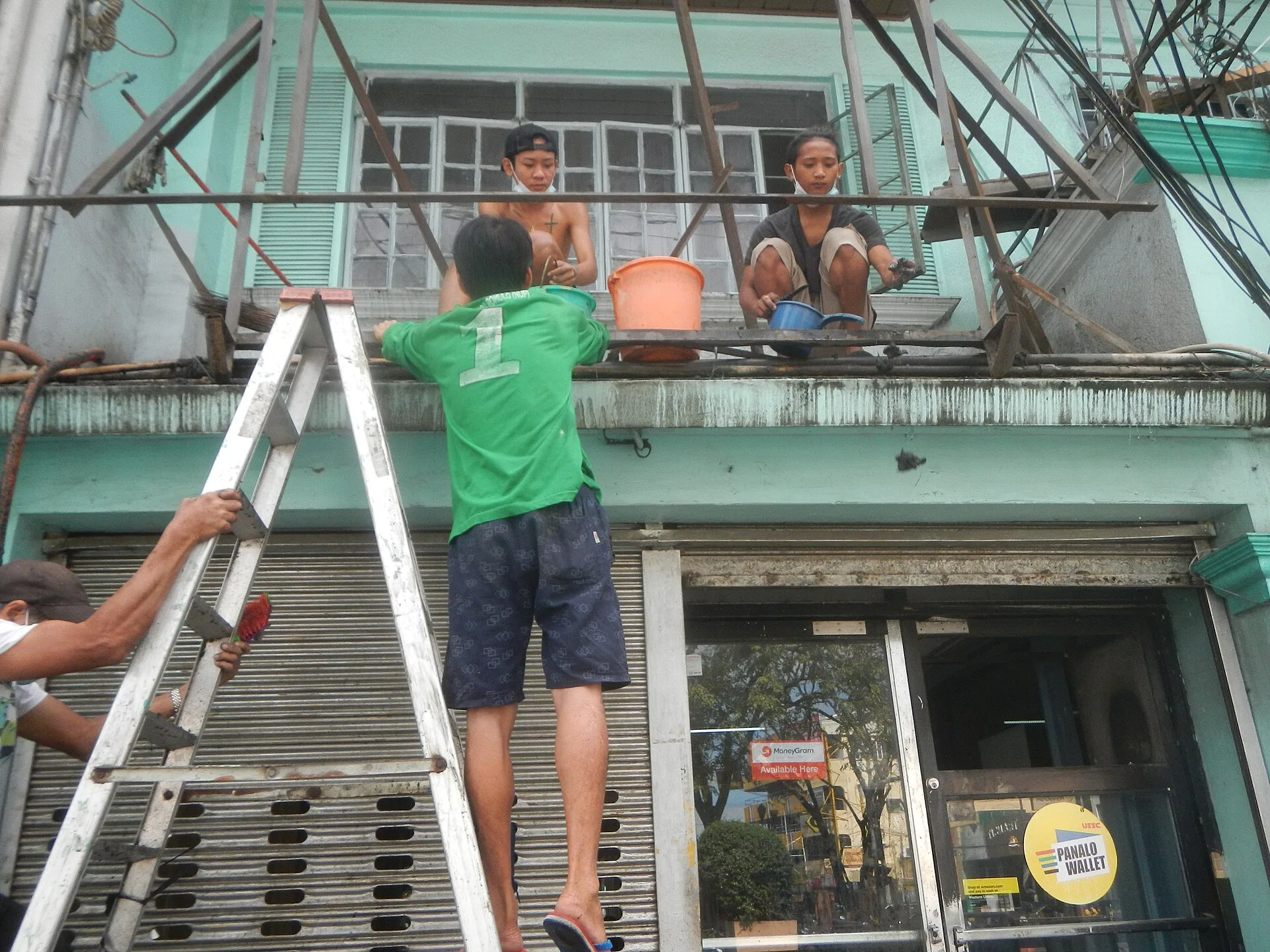 Window cleaners-washers at maintenance work with aluminum step ladders Housekeeping Maintenance (technical) Window cleaner Domestic worker Cleaning Commercial cleaning Cleaning tools. Window Cleaning Non-Compete Agreement: 5 Clauses That Still Hold Up